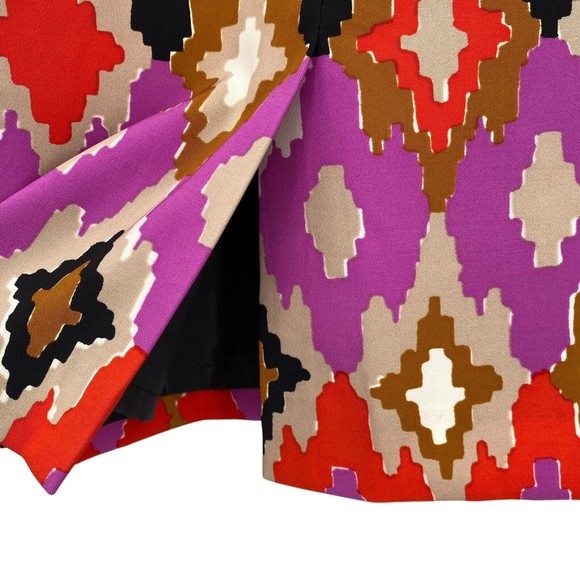 Kim Rogers Women’s Dress Sheath Sleeveless Red Multi Print Career Statement 10 - Picture 7 of 10